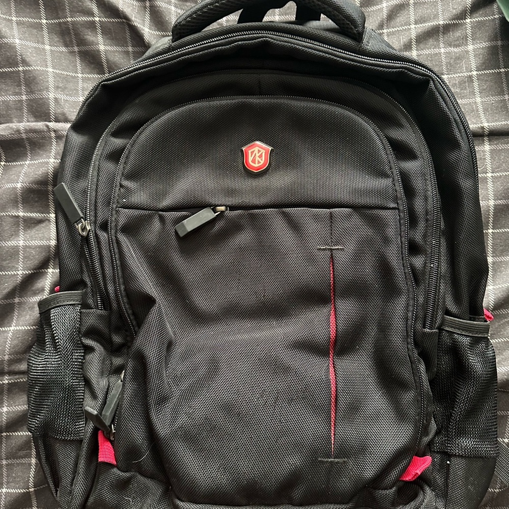 K-Swiss Black and Red Backpack